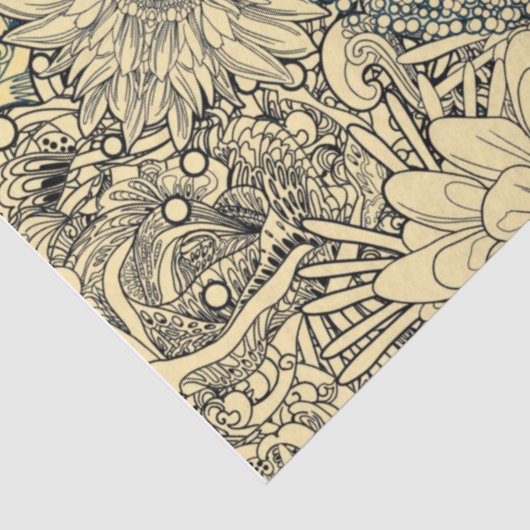 Dragonfly Gold Garden Tissuepapier (Detail)