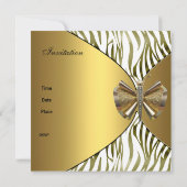 Dragonfly Gold Jewel 50th Birthday Invitation Kaart (Achterkant)