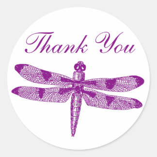 Dragonfly Graphic dank u Ronde Sticker