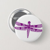 Dragonfly Graphic Round Ronde Button 5,7 Cm (Voorkant /achterkant)