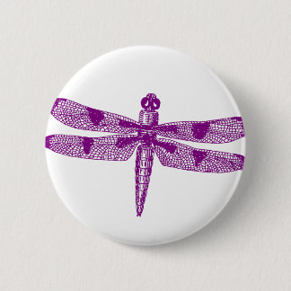 Dragonfly Graphic Round Ronde Button 5,7 Cm
