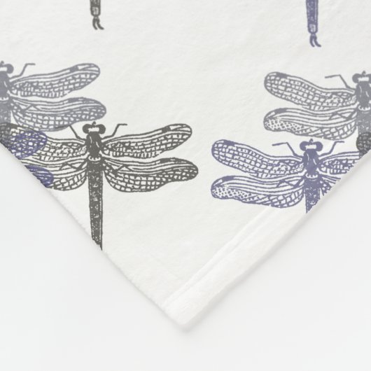 Dragonfly Grays Fleece Blanket (Hoek)