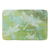 Dragonfly Green Blauwgroen Patroon Badmat (Voorkant)