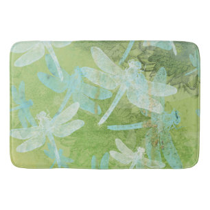 Dragonfly Green Blauwgroen Patroon Badmat