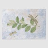 Dragonfly Green Leaves Blue Decoupage Tissuepapier (Voorkant)