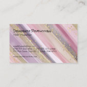 Dragonfly | Handgeslepen lijnen | Goudvlokken Visitekaartje (Achterkant)