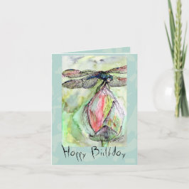 Dragonfly Happy Birthday  kaart