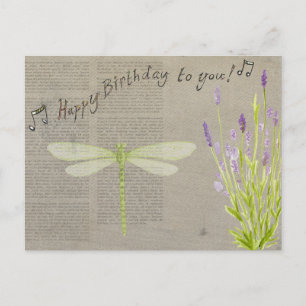 dragonfly happy jarig briefkaart