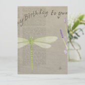 dragonfly happy jarig kaart (Staand voorkant)