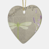 dragonfly happy jarig keramisch ornament (Links)