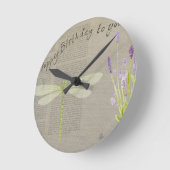 dragonfly happy jarig ronde klok (Hoek)