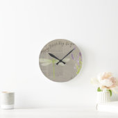 dragonfly happy jarig ronde klok (Huis)