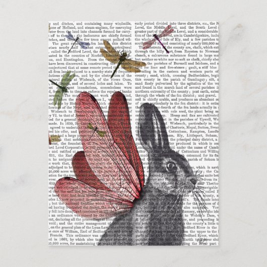 Dragonfly Hare Briefkaart (Voorkant)