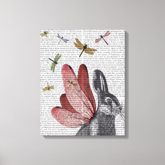 Dragonfly Hare Canvas Afdruk (Voorkant)