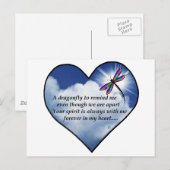 Dragonfly Hart Gedicht Briefkaart (Voorkant / Achterkant)
