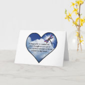 Dragonfly Hart Gedicht Kaart (Gele Bloem)