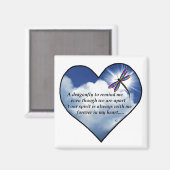 Dragonfly Hart Gedicht Magneet (Voorkant / Achterkant)
