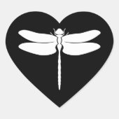 Dragonfly Hart Sticker (Voorkant)