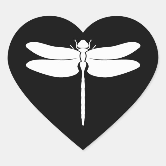 Dragonfly Hart Sticker (Voorkant)