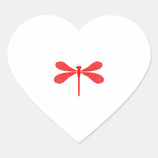 Dragonfly Hart Sticker (Voorkant)