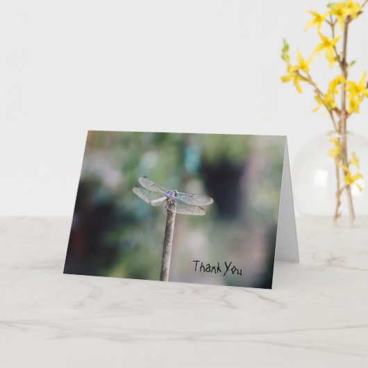 Dragonfly Hartelijk dank Kaart (Gele Bloem)