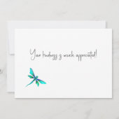 Dragonfly Hartelijk dank Notitiekaartje (Achterkant)