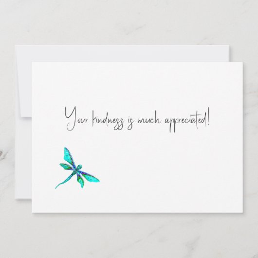 Dragonfly Hartelijk dank Notitiekaartje (Achterkant)