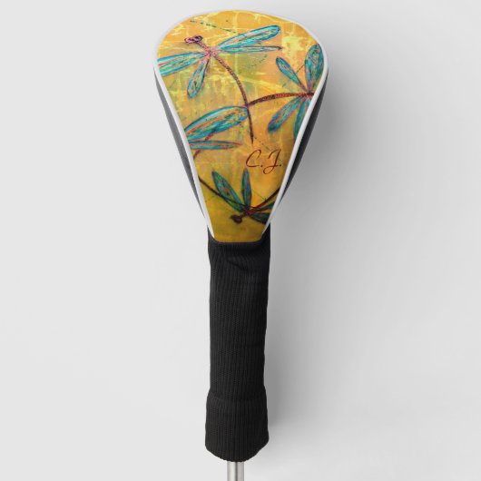 Dragonfly Haze Custom Golf Head Hoesje Golfheadcover (Voorkant)