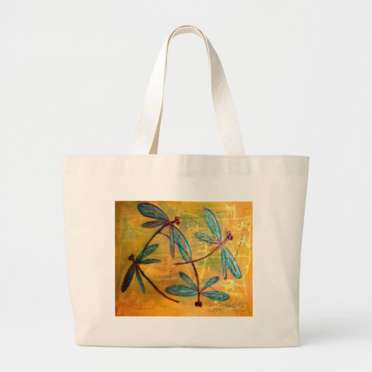 Dragonfly Haze Grote Tote Bag (Voorkant)