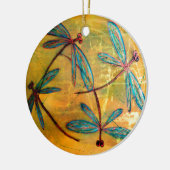 Dragonfly Haze Keramisch Ornament (Links)