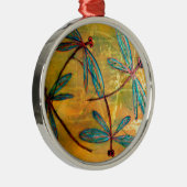 Dragonfly Haze Metalen Ornament (Rechts)