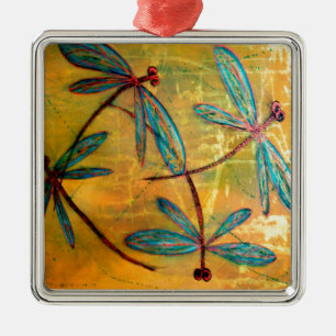 Dragonfly Haze Metalen Ornament