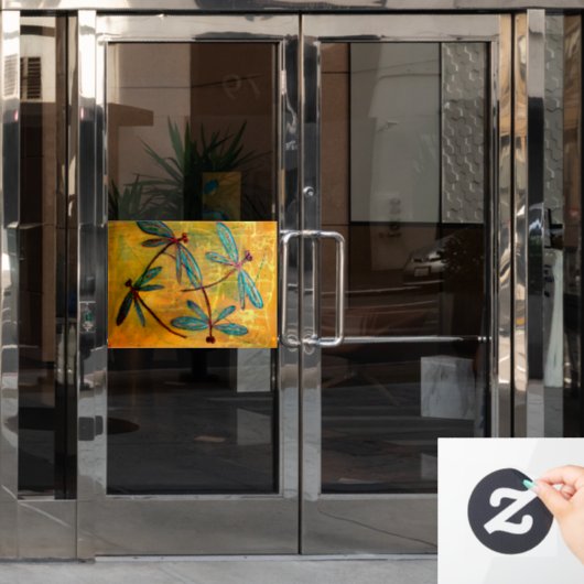 Dragonfly Haze Raamsticker (Kantoordeur)