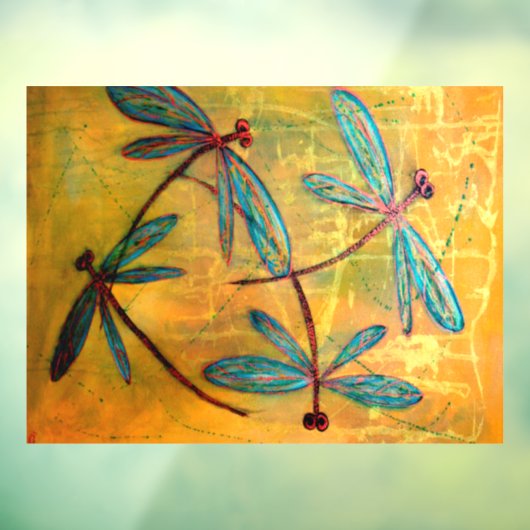 Dragonfly Haze Raamsticker (Vel 3)