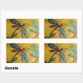 Dragonfly Haze Rechthoekige Sticker (Vel)