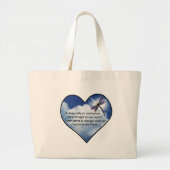 Dragonfly Heart Poem Grote Tote Bag (Voorkant)