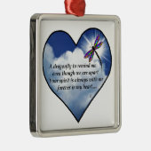 Dragonfly Heart Poem Metalen Ornament (Rechts)