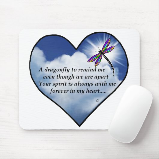 Dragonfly Heart Poem Muismat (Met muis)