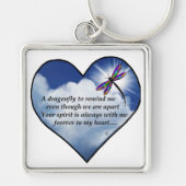 Dragonfly Heart Poem Sleutelhanger (Voorkant)