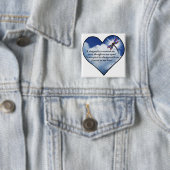 Dragonfly Heart Poem Vierkante Button 5,1 Cm (In situ)