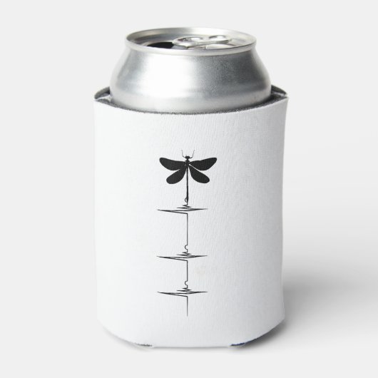 Dragonfly Heartbeat EKG Pulse Nature Insect Dragon Blikjeskoeler (Blikje Voorkant)