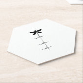 Dragonfly Heartbeat EKG Pulse Nature Insect Dragon Kartonnen Onderzetters (Schuin)