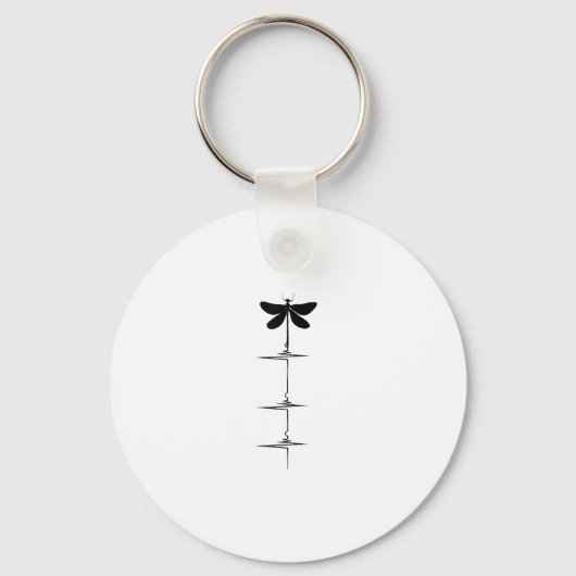 Dragonfly Heartbeat EKG Pulse Nature Insect Dragon Sleutelhanger (Voorkant)