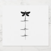 Dragonfly Heartbeat EKG Pulse Nature Insect Dragon Sparkling Wijnetiket (Enkel label)
