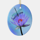 Dragonfly Herdenking Quote Kerstannament Keramisch Ornament (Rechts)