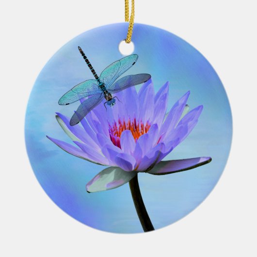 Dragonfly Herdenking Quote Kerstannament Keramisch Ornament (Voorkant)