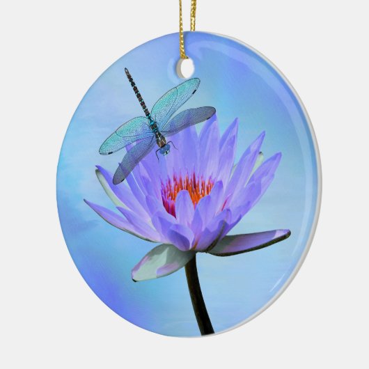 Dragonfly Herdenking Quote Kerstannament Keramisch Ornament (Links)