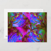 Dragonfly Hippy Flit Briefkaart (Voorkant / Achterkant)