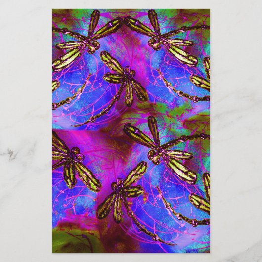 Dragonfly Hippy Flit Briefpapier (Voorkant)