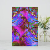 Dragonfly Hippy Flit Briefpapier (Staand voorkant)